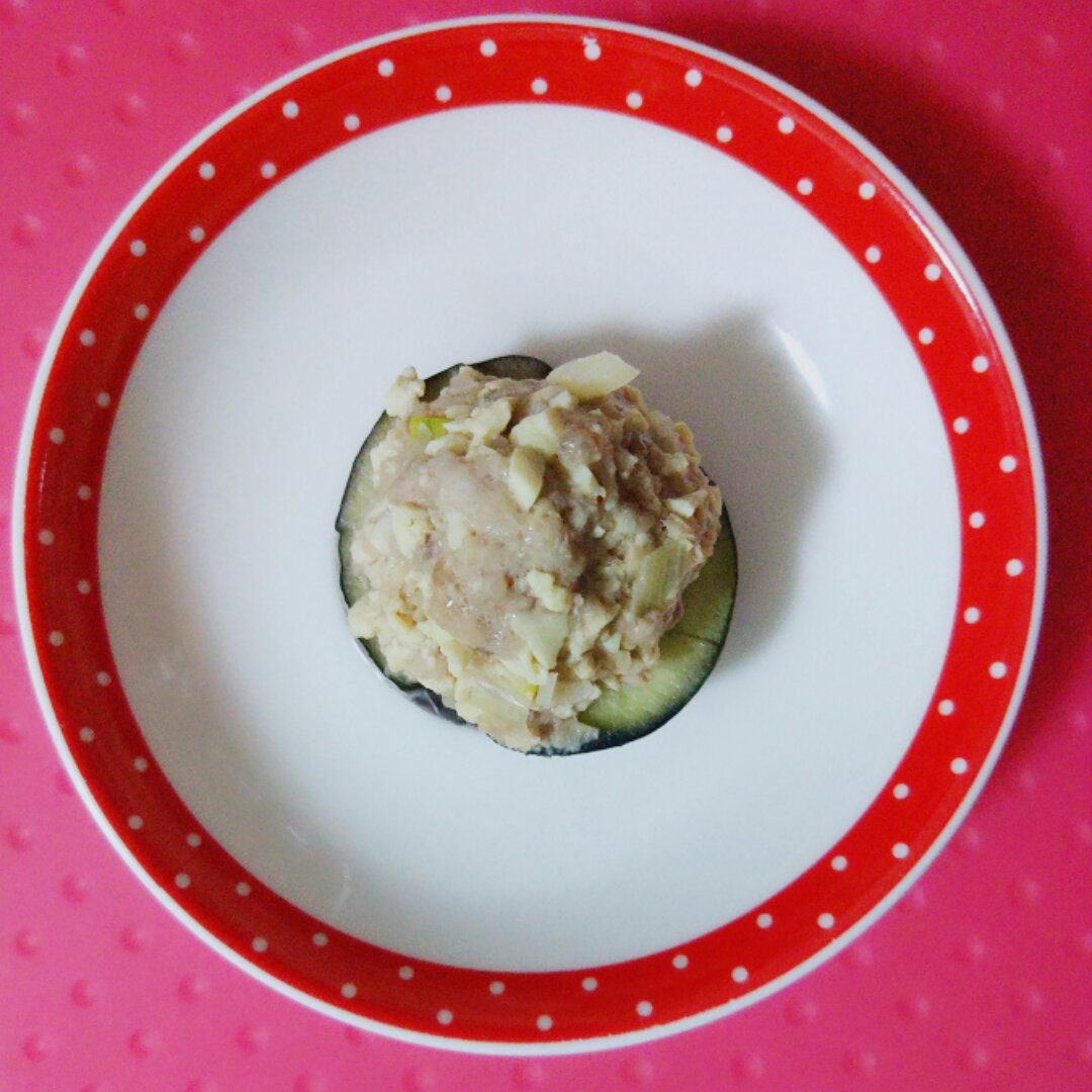 【快手辅食】肉末豆腐蒸茄子（8m+）