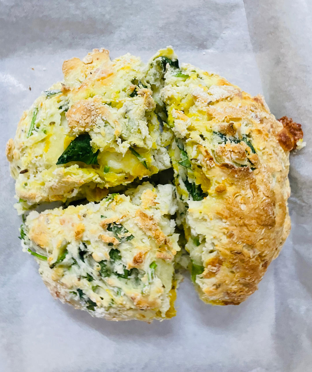 菠菜南瓜奶酪丹波面包丨健康·烘焙