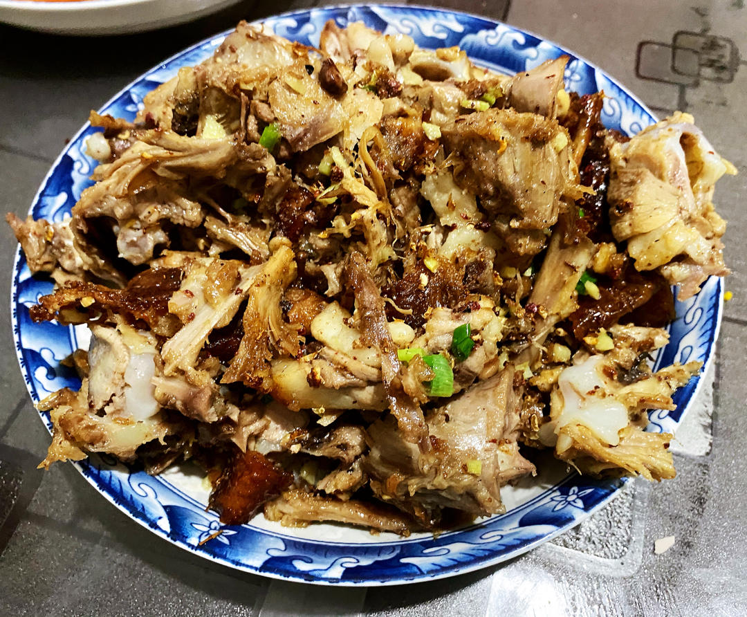 不放一滴油椒盐鸭架