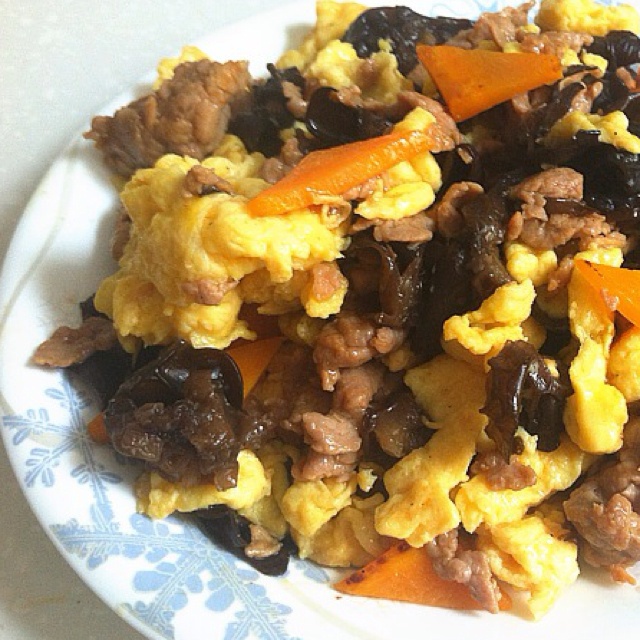 紫涟漪做的木须肉