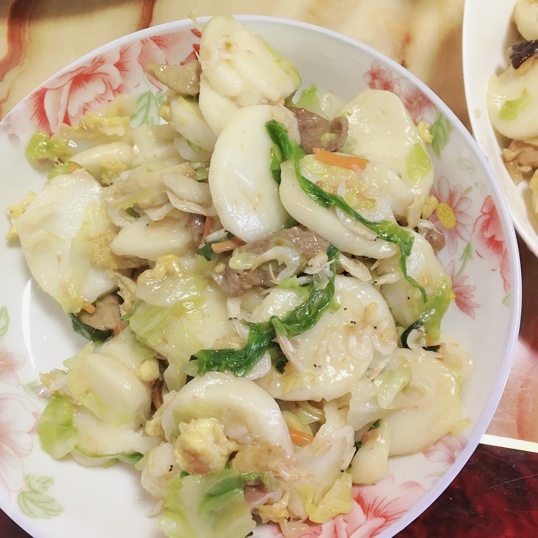 沙县小吃之炒(白粿）年糕