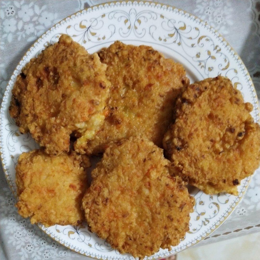 胡萝卜鲜虾饼