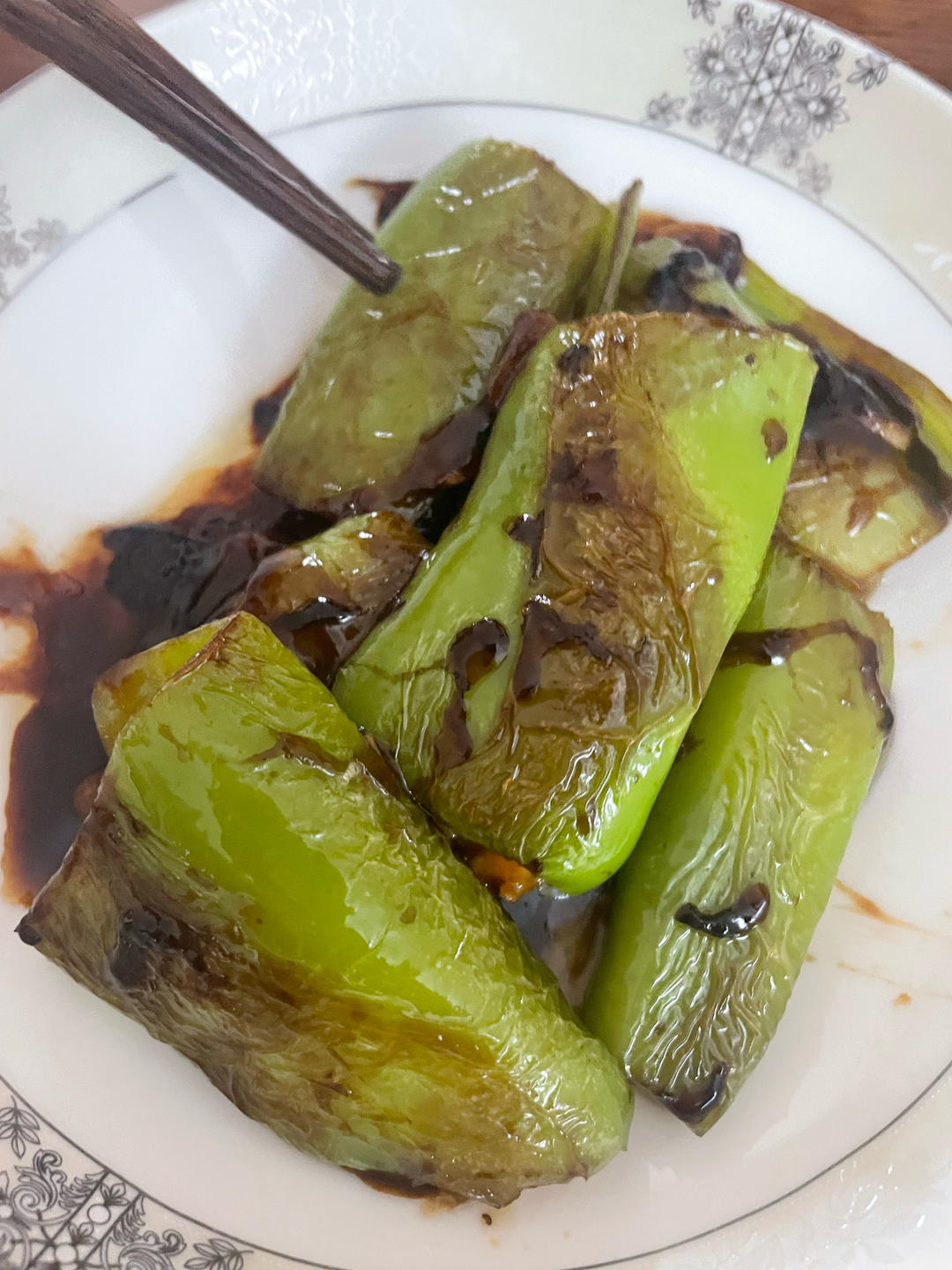 超下饭的青椒酿虾滑