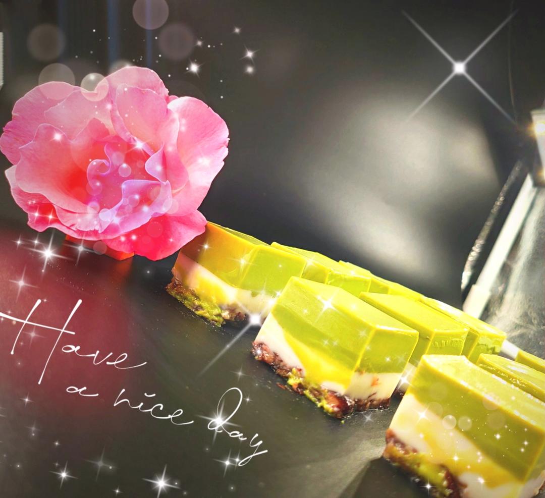 入口即化❗️好看又好吃的抹茶红豆奶糕