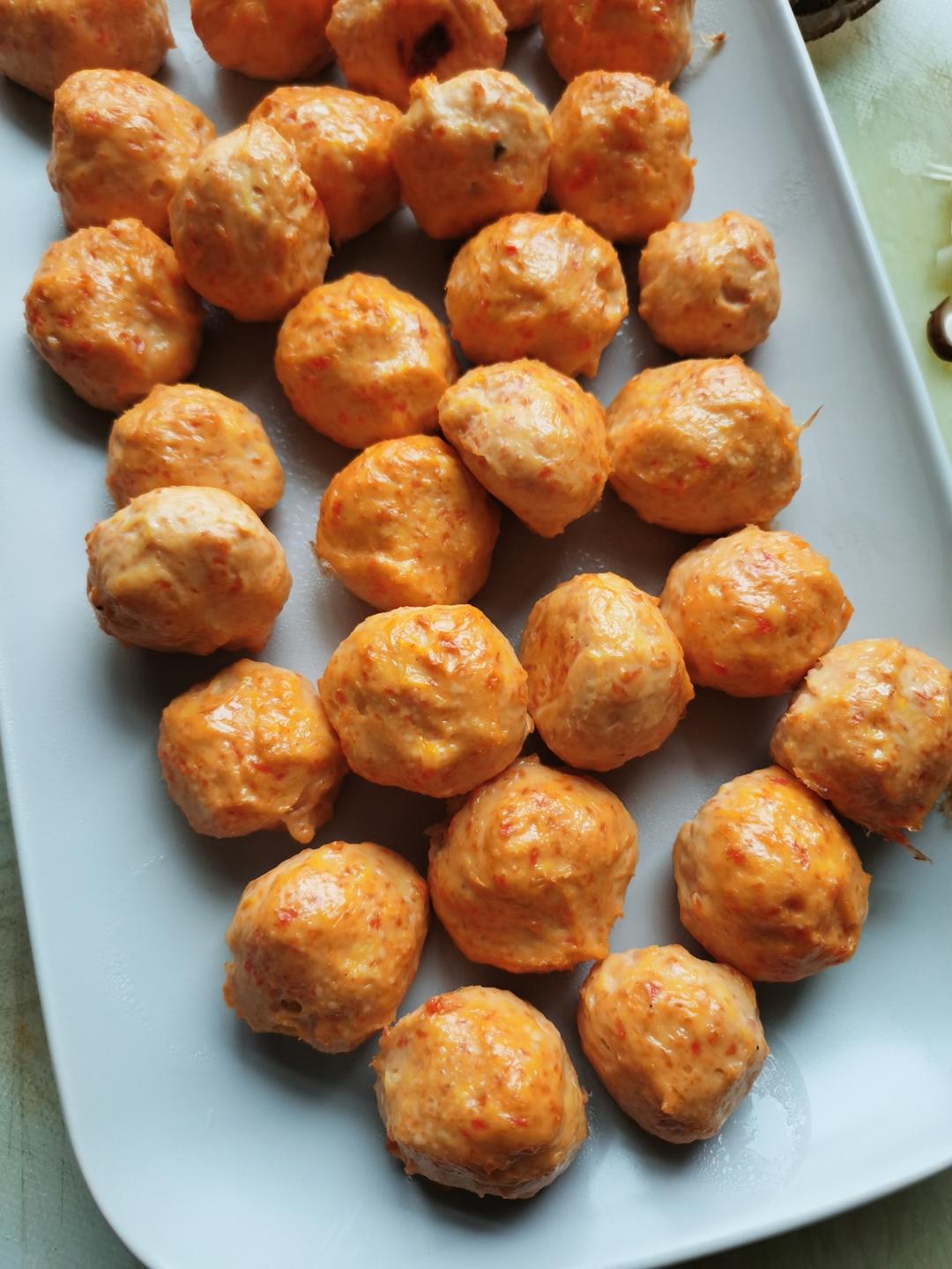 【简粗食谱】低脂胡萝卜鸡肉丸