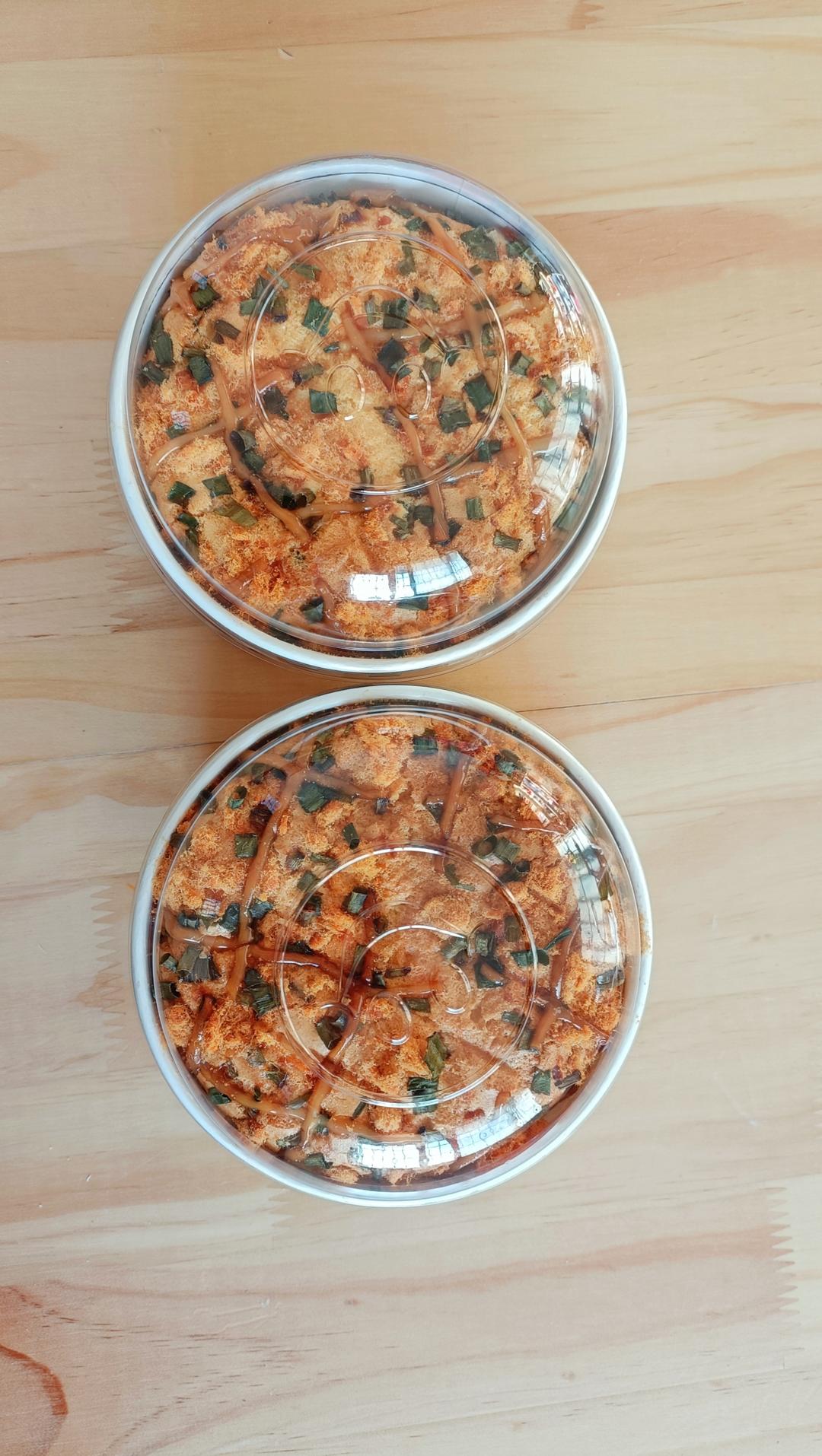 爆浆葱花火腿肉松蛋糕