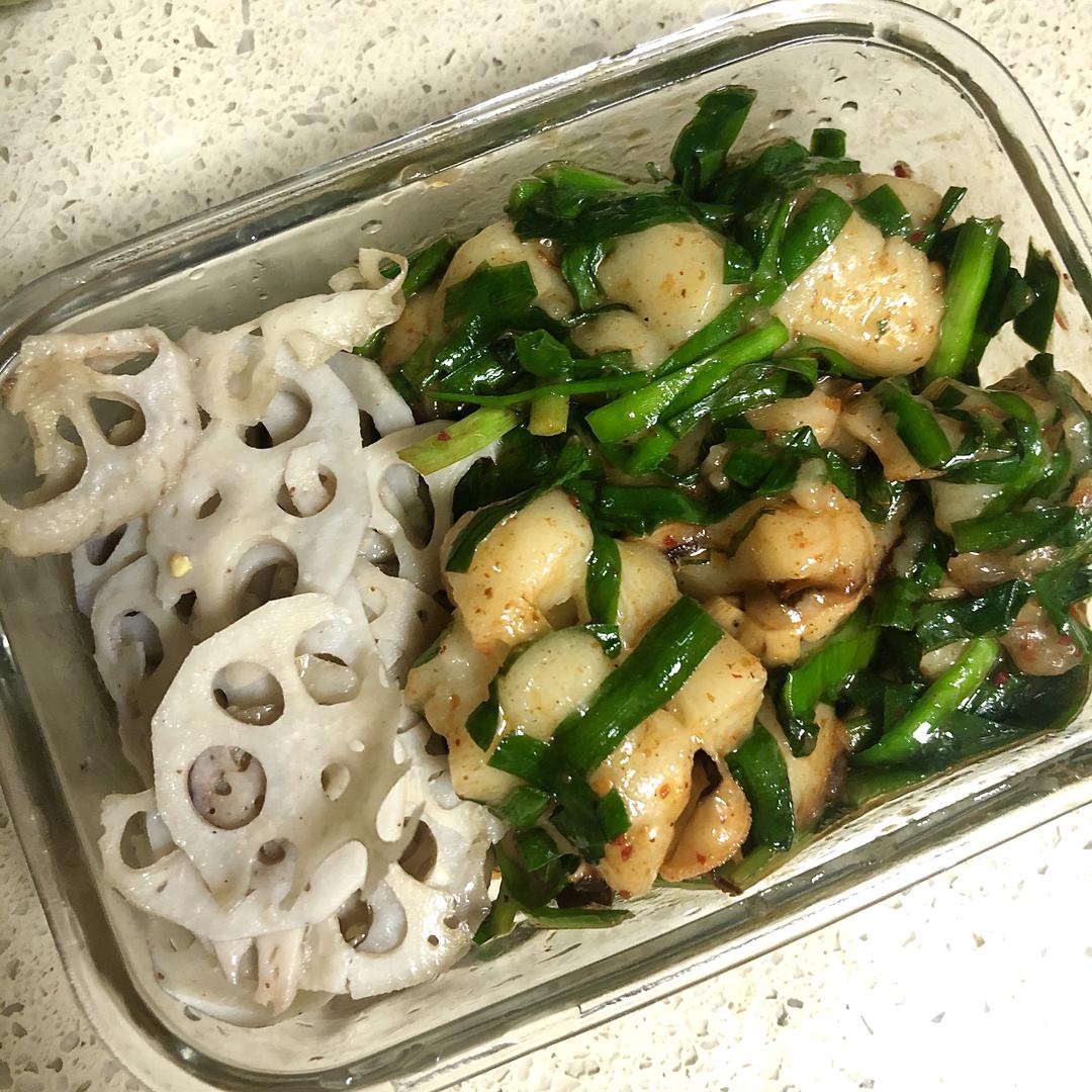 韭菜香菇炒年糕的做法