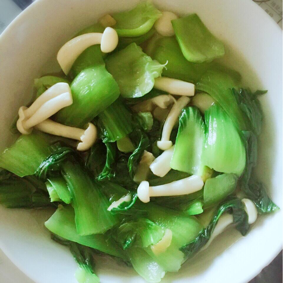 快手青菜蘑菇榨菜汤