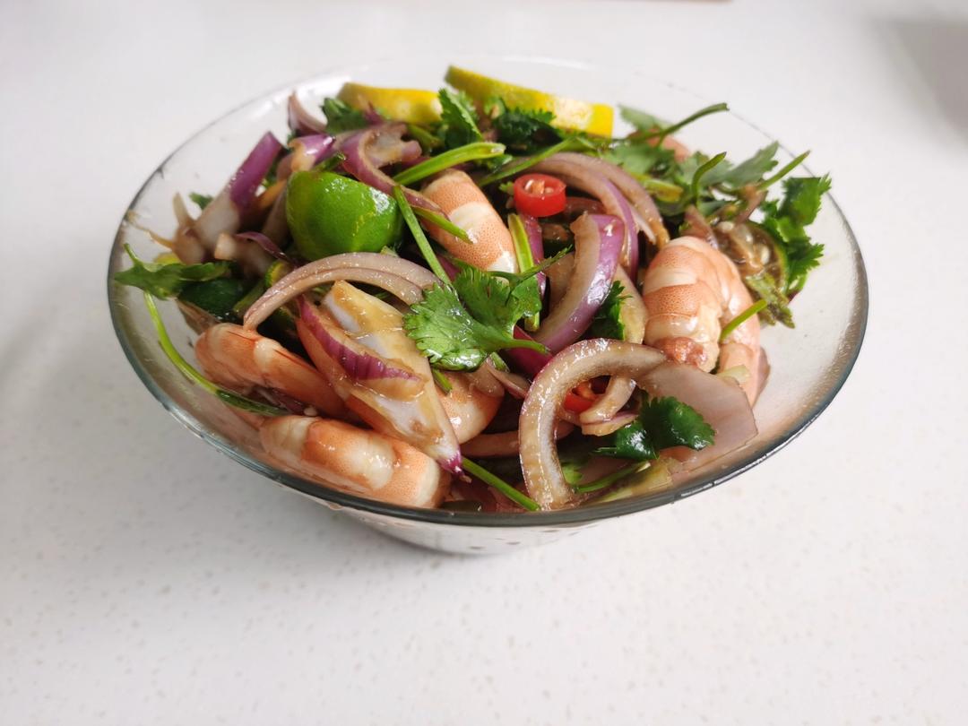 零厨艺开胃凉菜🔥百香果柠檬虾🔥夏日小清新