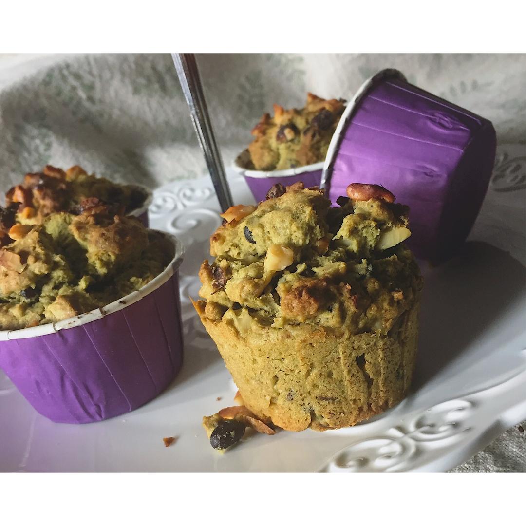 蜜豆核桃抹茶muffin