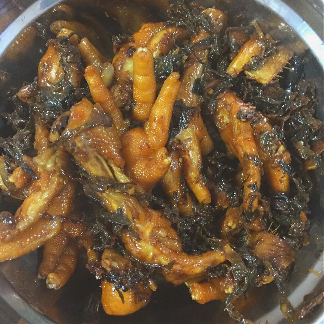 梅干菜炒鸡爪