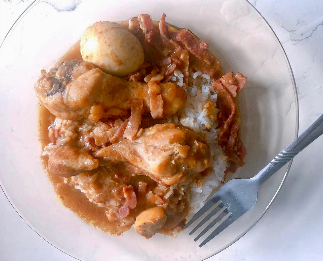 有沙茶酱的咖喱