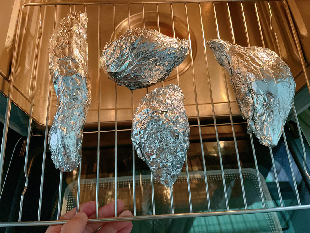 【烤箱版烤红薯】