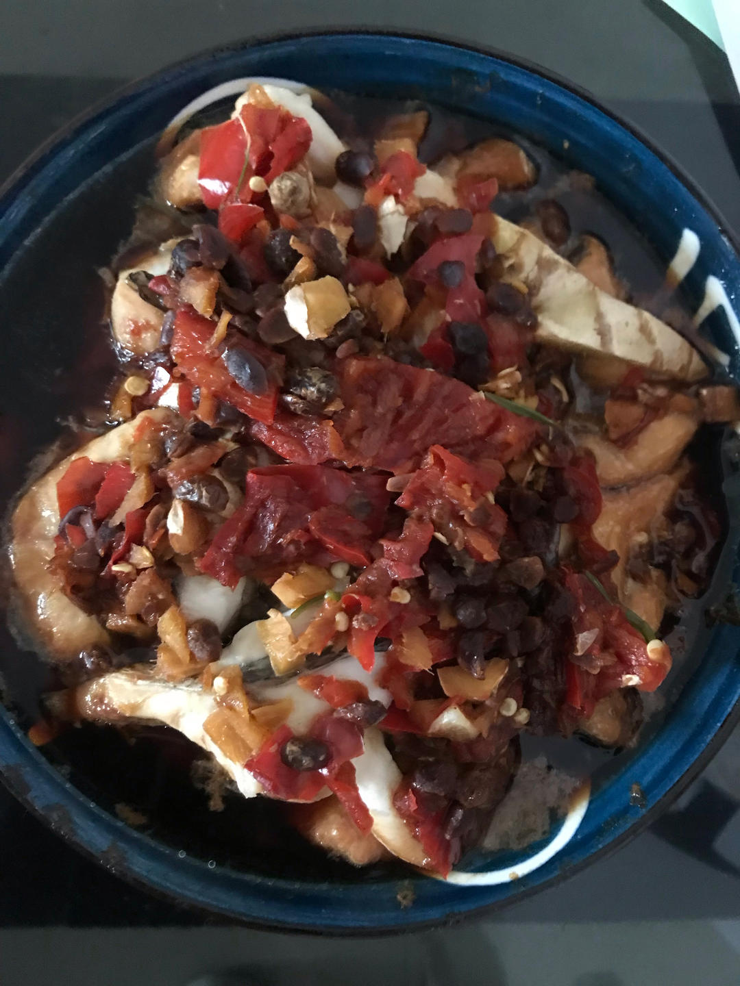 豆豉辣酱蒸鱼片