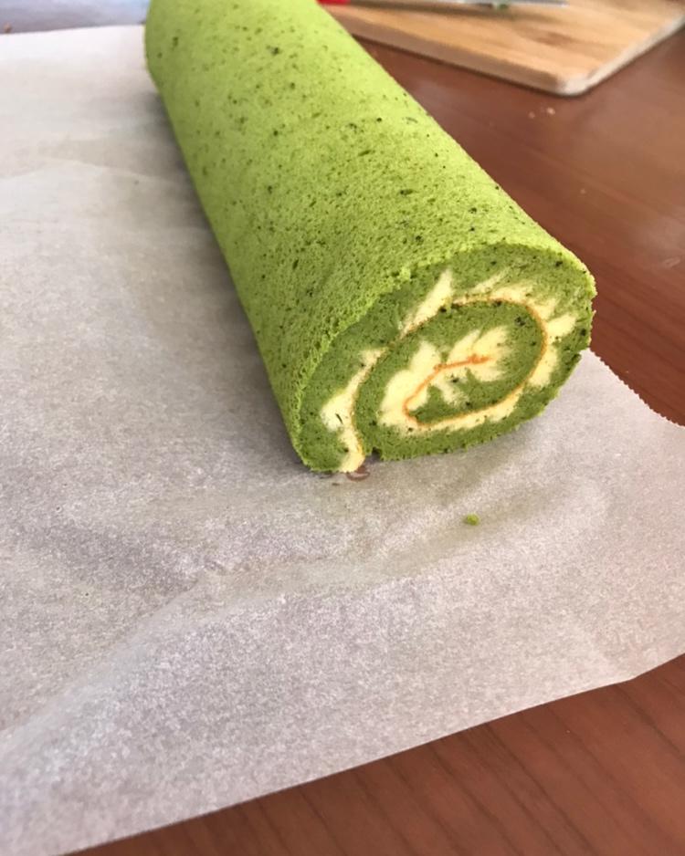 清新抹茶双色蛋糕卷