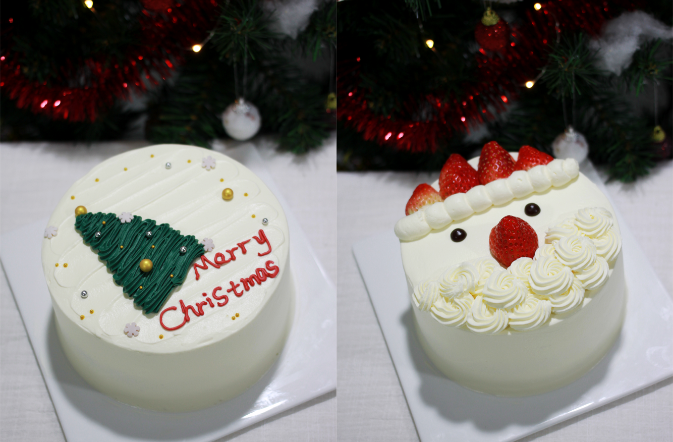 两款超级简单的圣诞主题蛋糕