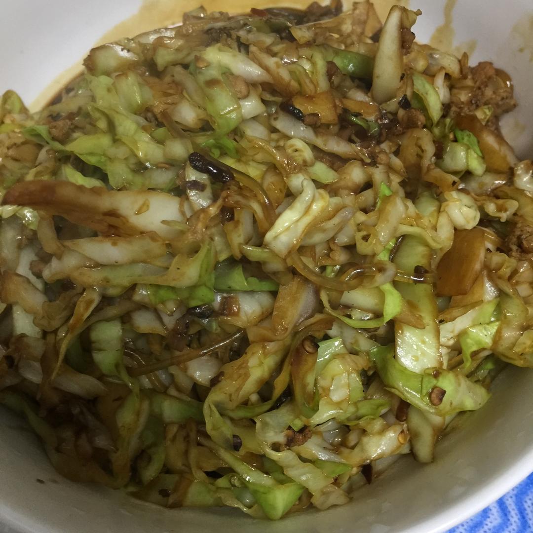 卷心菜炒粉丝 Glass noodles with Cabbage