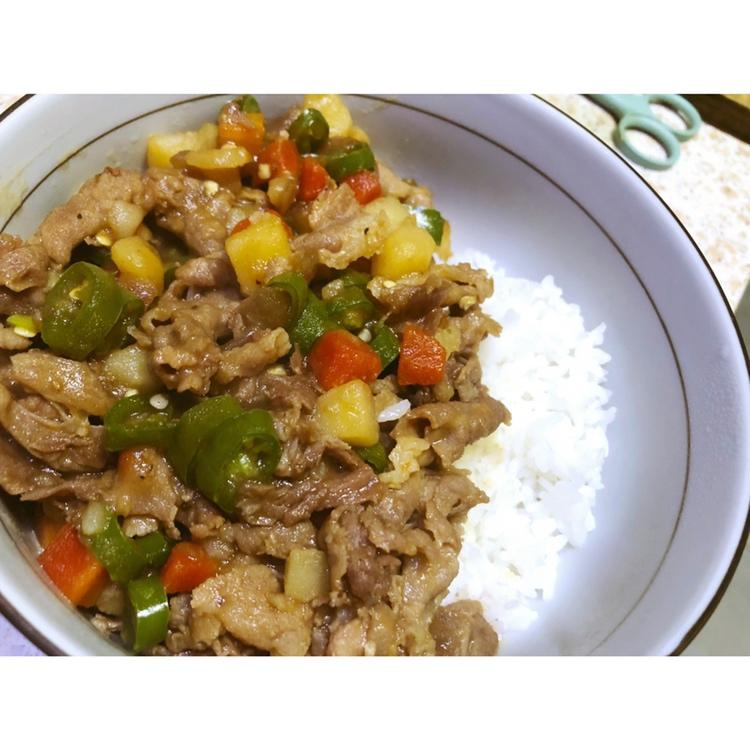 好吃的黑椒肥牛饭