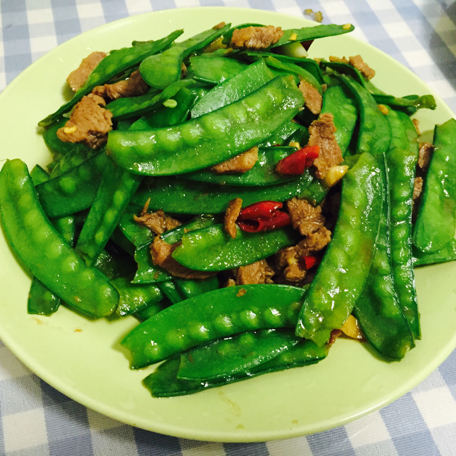 牛肉溜荷兰豆