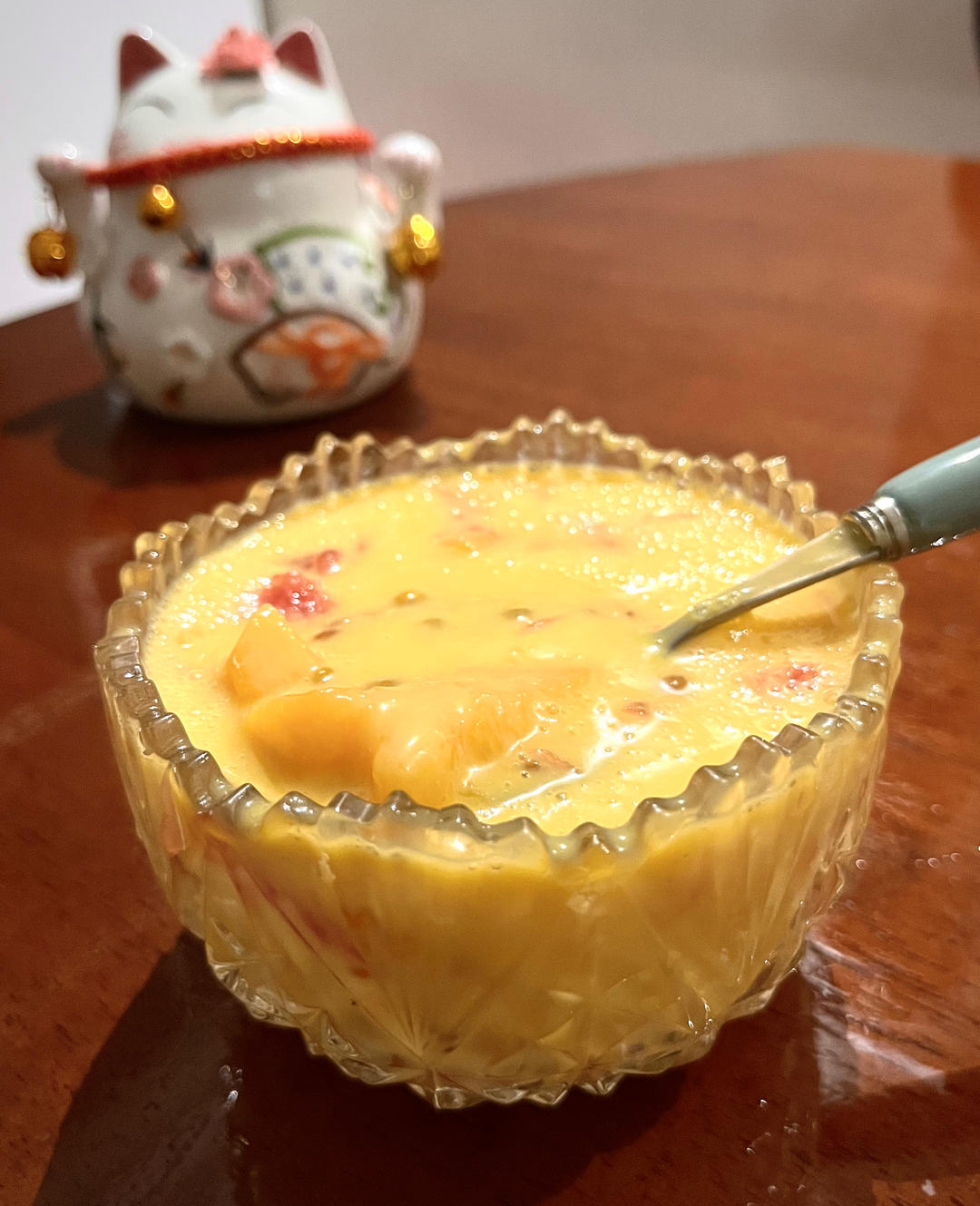 港式甜品——杨枝甘露(芒果西米露)附芒果花切法