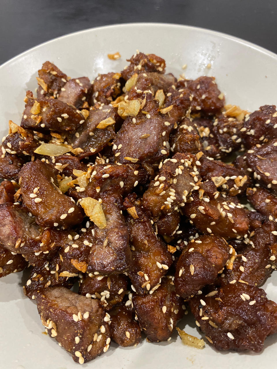 悦79做的孜然牛肉粒