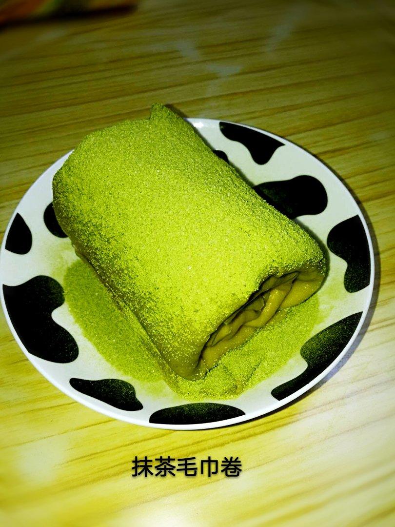 网红食谱│抹茶毛巾卷