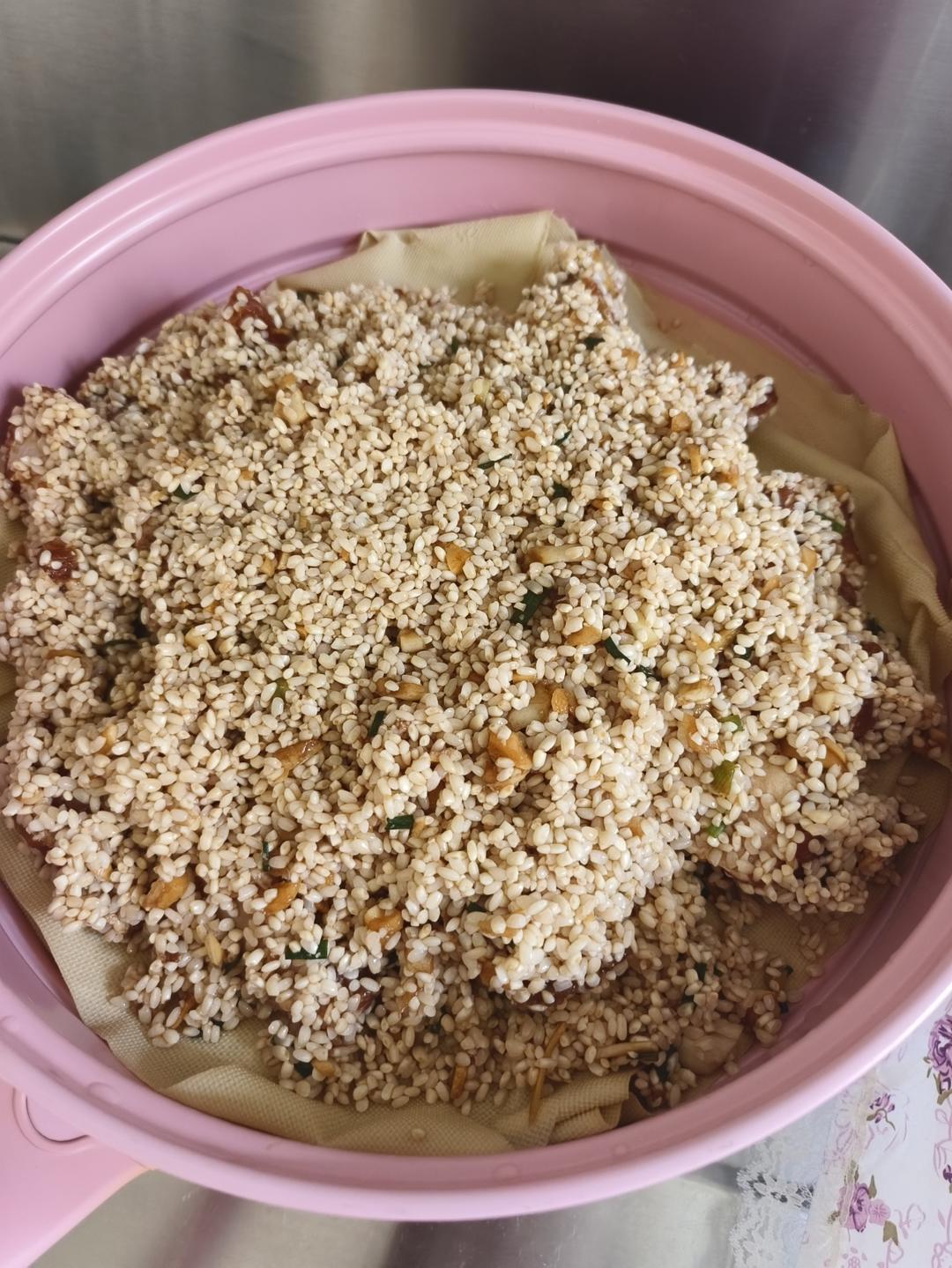 家庭版糯米蒸排骨