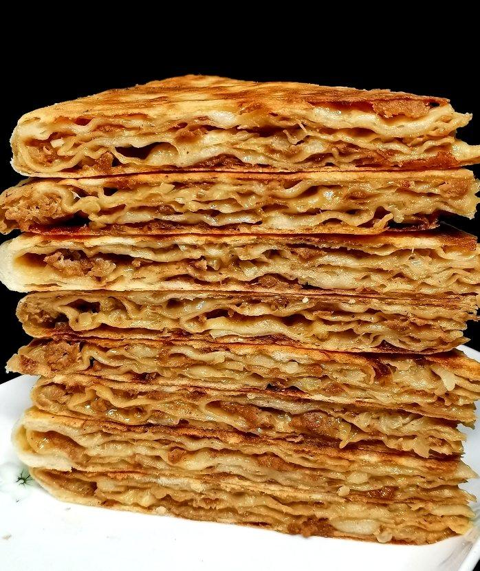 tj隆哥做的千层肉饼