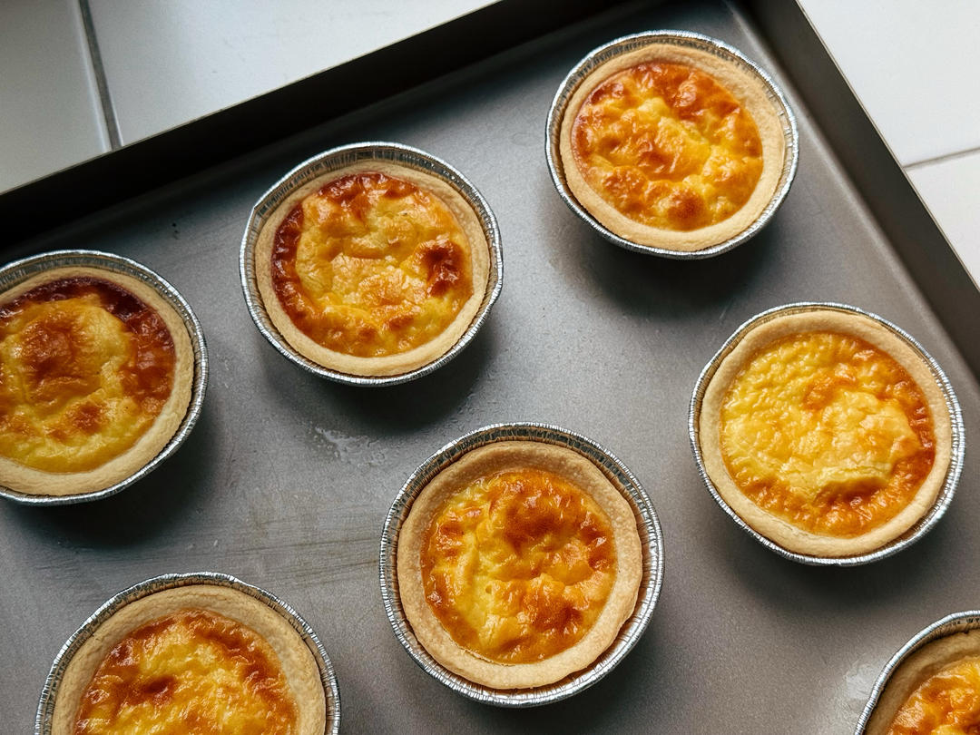 四个简易模具法式（曲奇皮）蛋挞