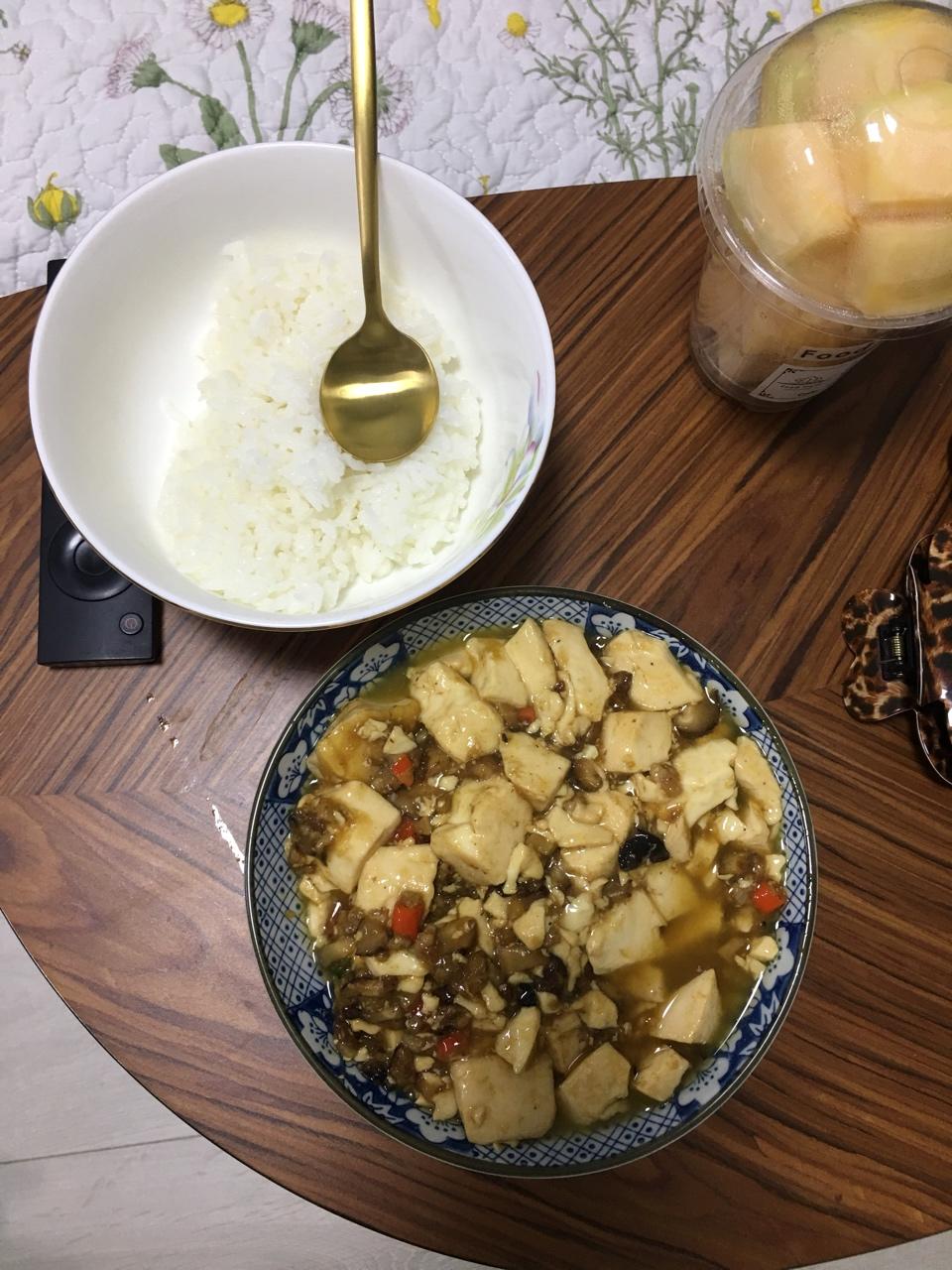 超级下饭的香菇肉沫豆腐