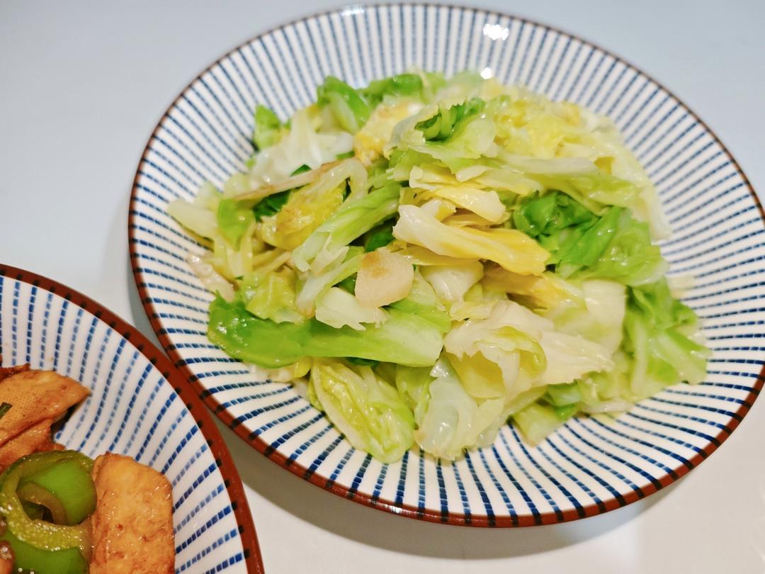 快手简单的蒜炒包菜/圆白菜/卷心菜