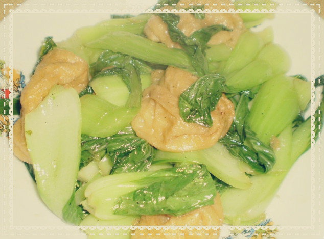 青菜炒面筋