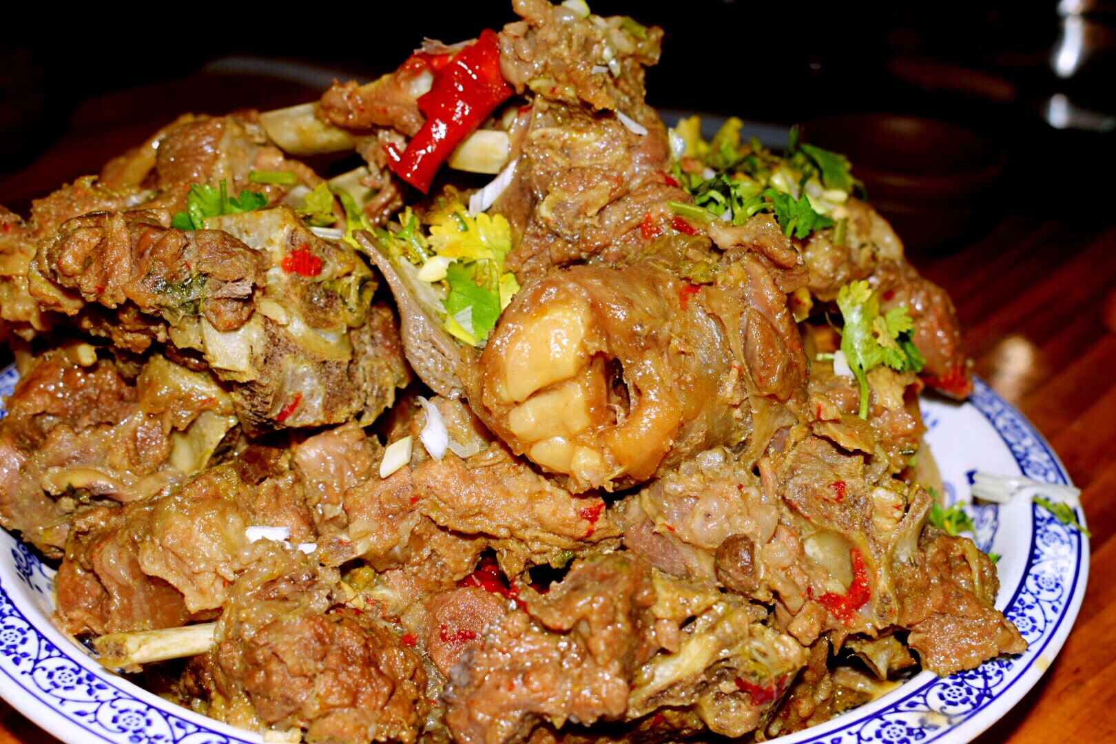 陕北铁锅炖羊肉的做法