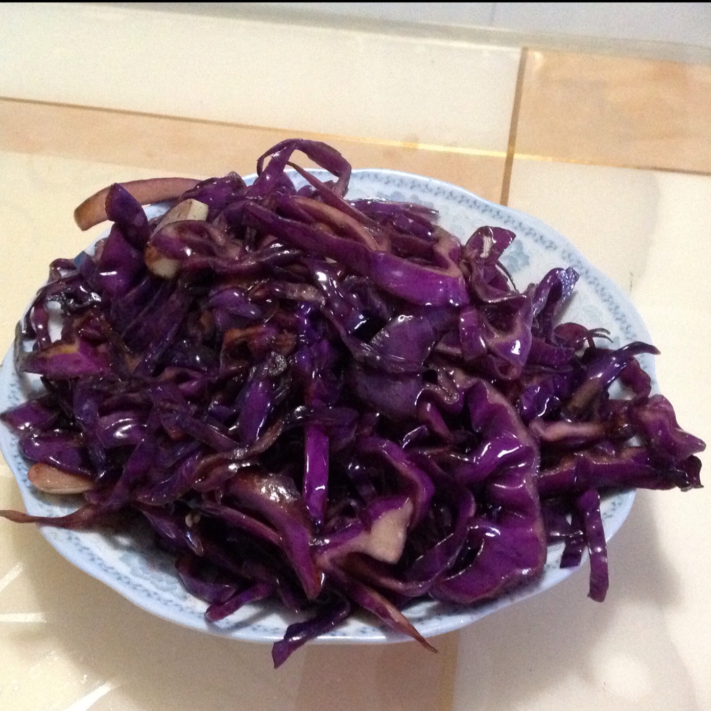 双声-1做的蚝油紫甘蓝