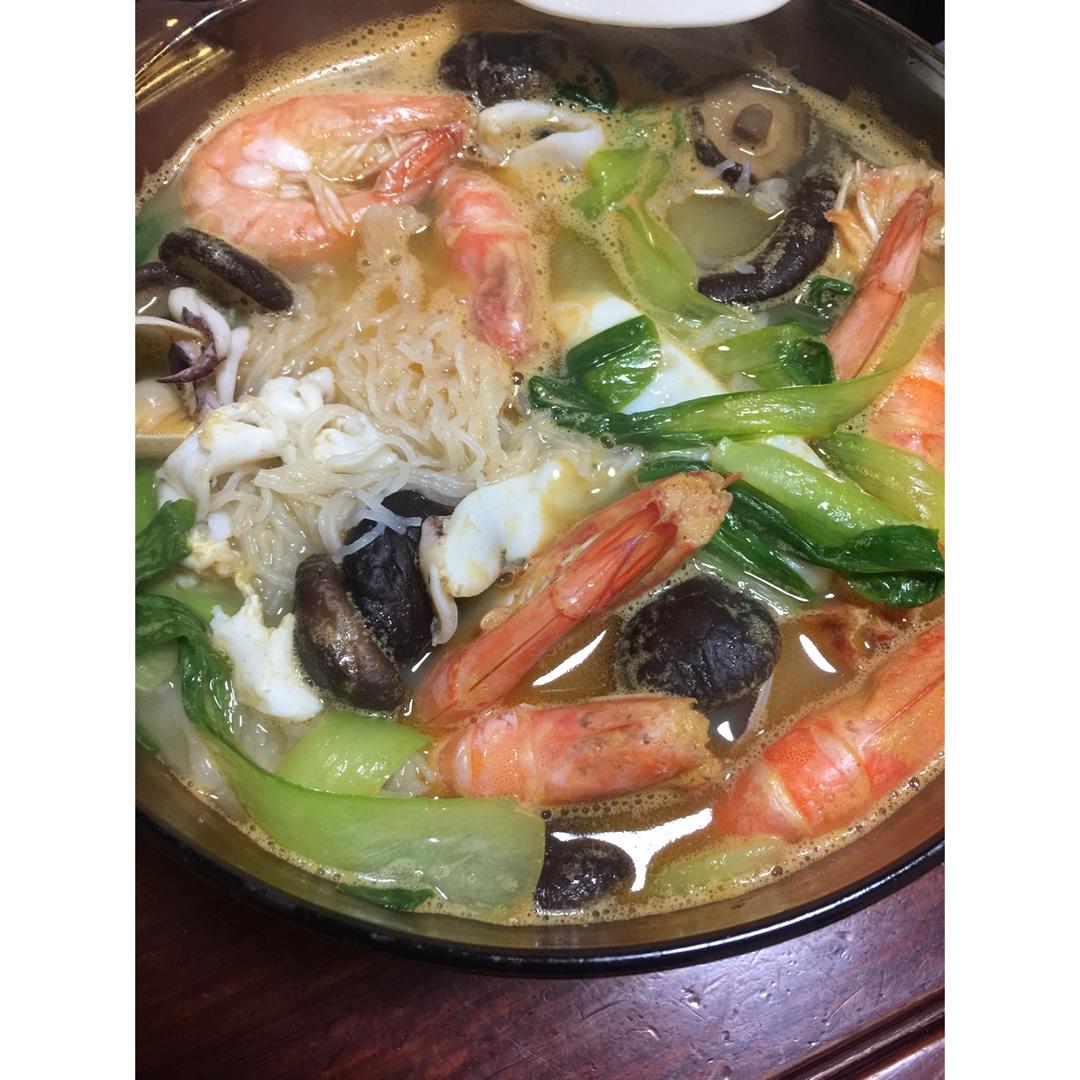 姜汁海鲜面