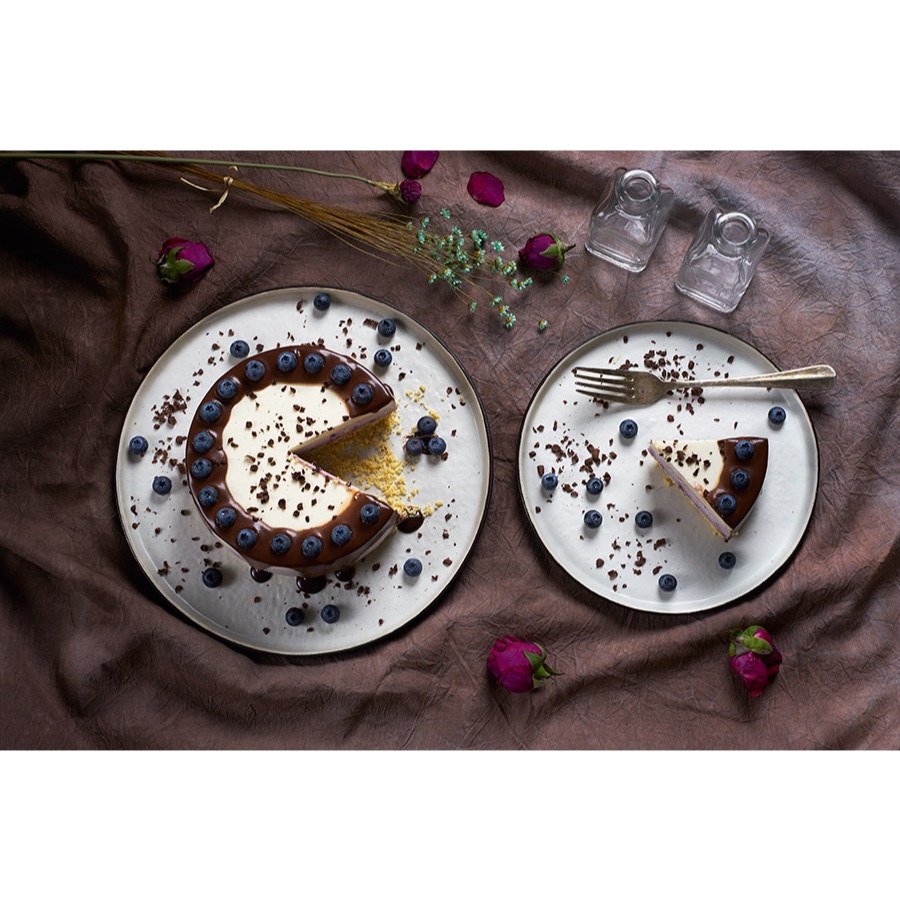 渐变蓝莓冻芝士蛋糕（免烤）