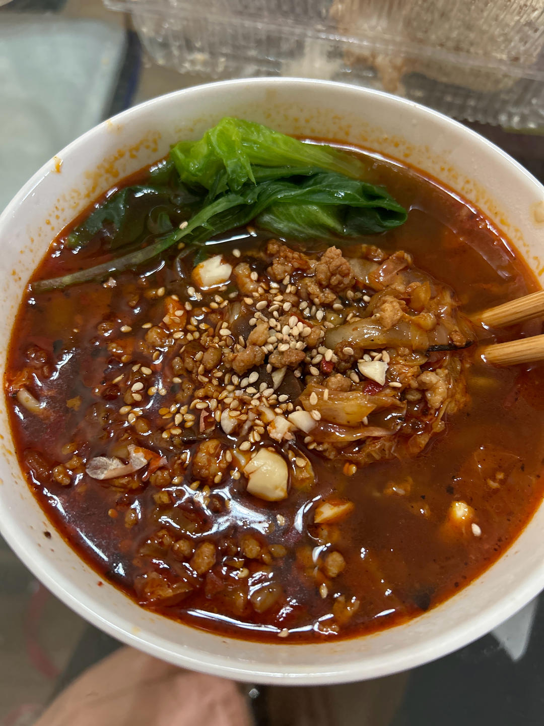 酸菜肉末汤面