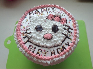 hello kitty 生日蛋糕
