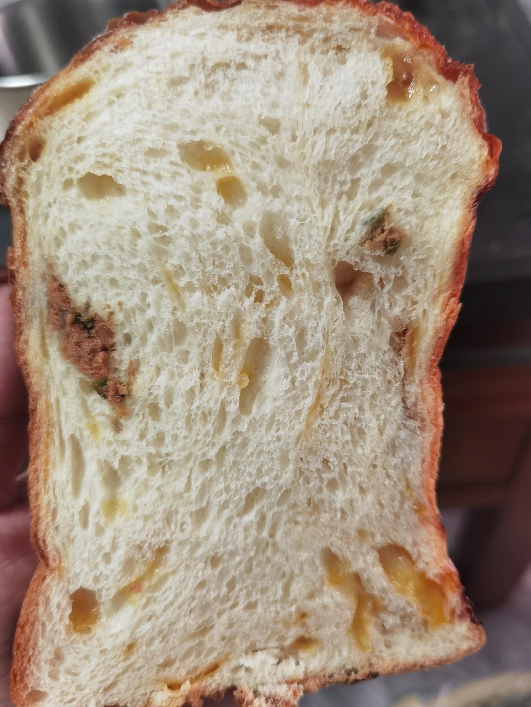 料多多香葱培根芝士吐司