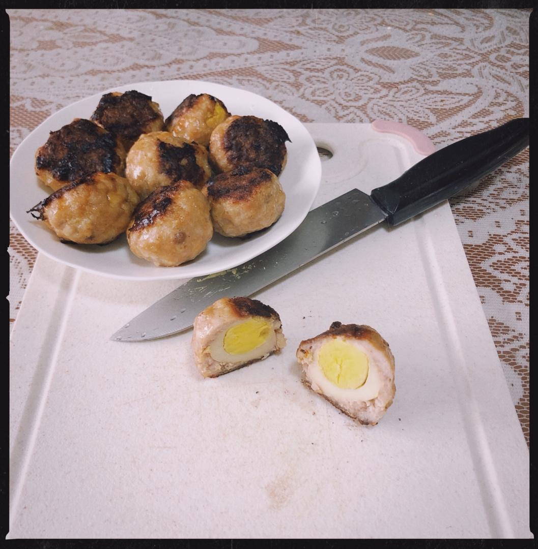 香炸鹌鹑蛋肉丸子（迷你版狮子头）