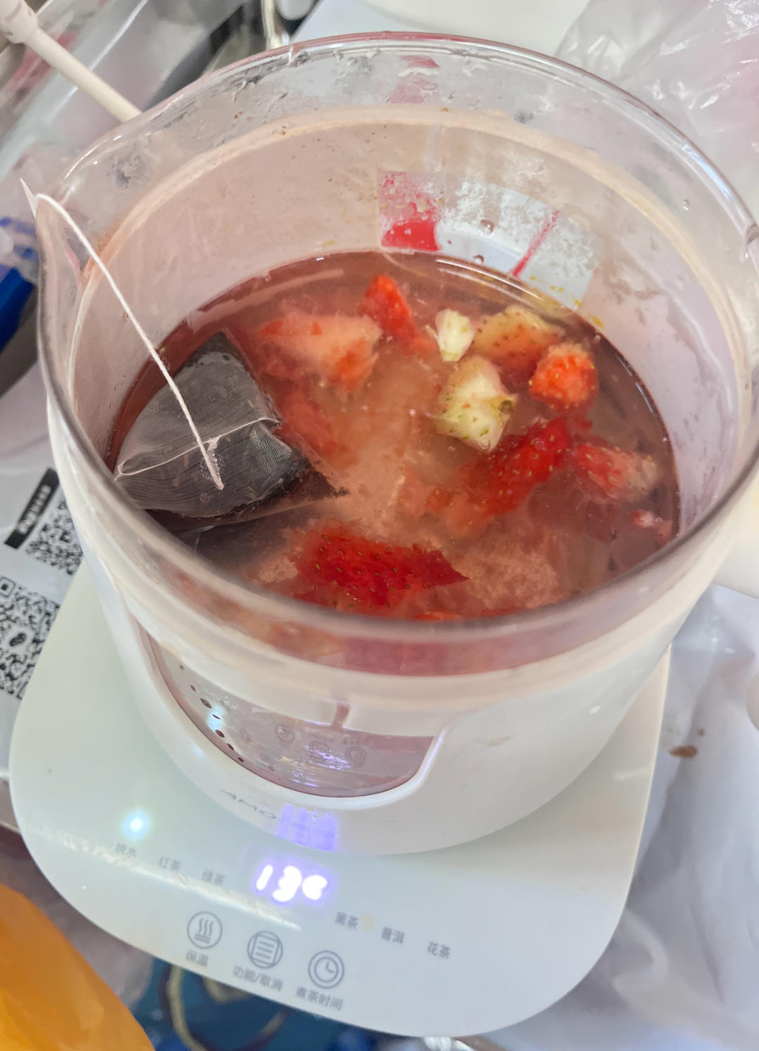 草莓烤奶西米露