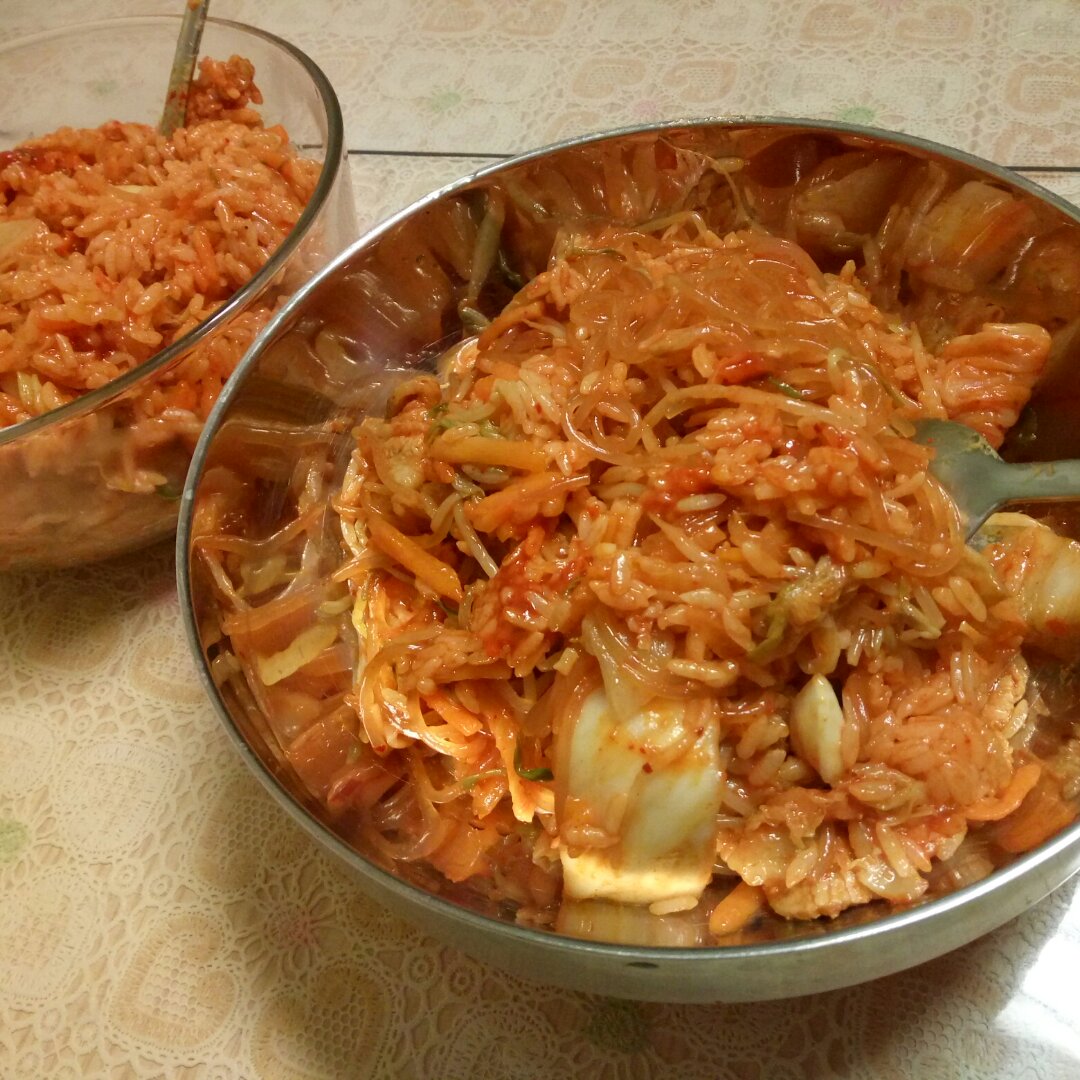 辣泡菜拌饭
