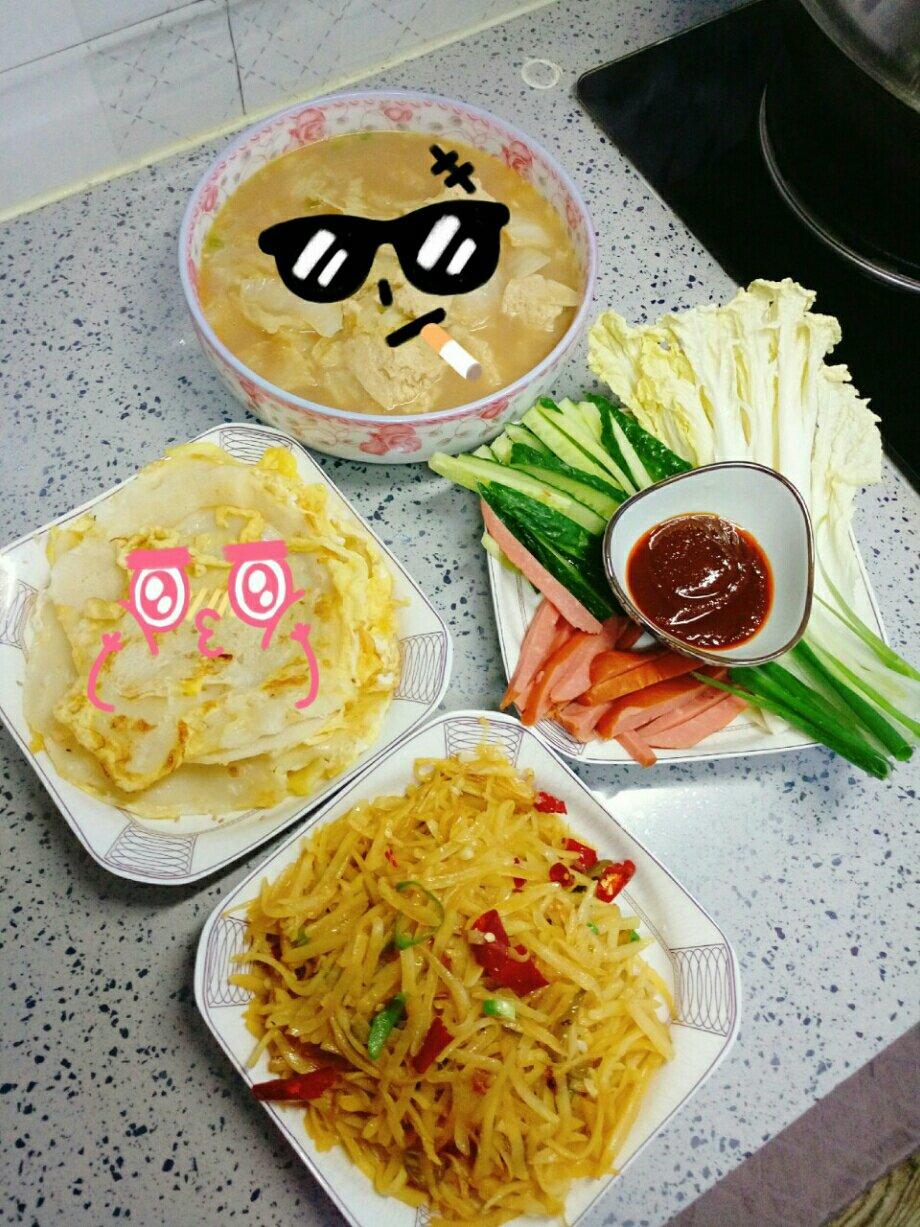 葱花鸡蛋饼