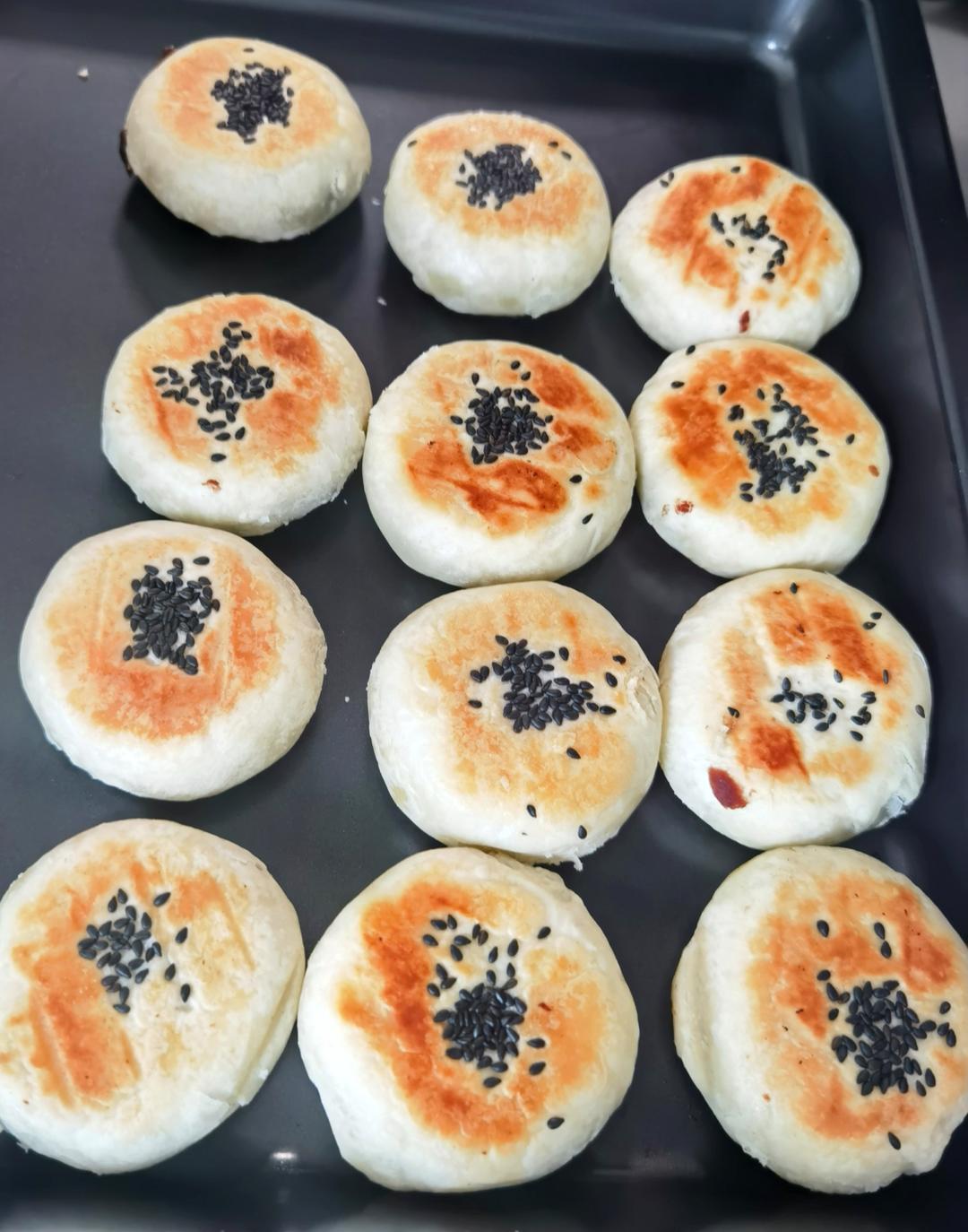 无需烤箱‼️酥掉渣的绿豆饼㊙️解锁三口味