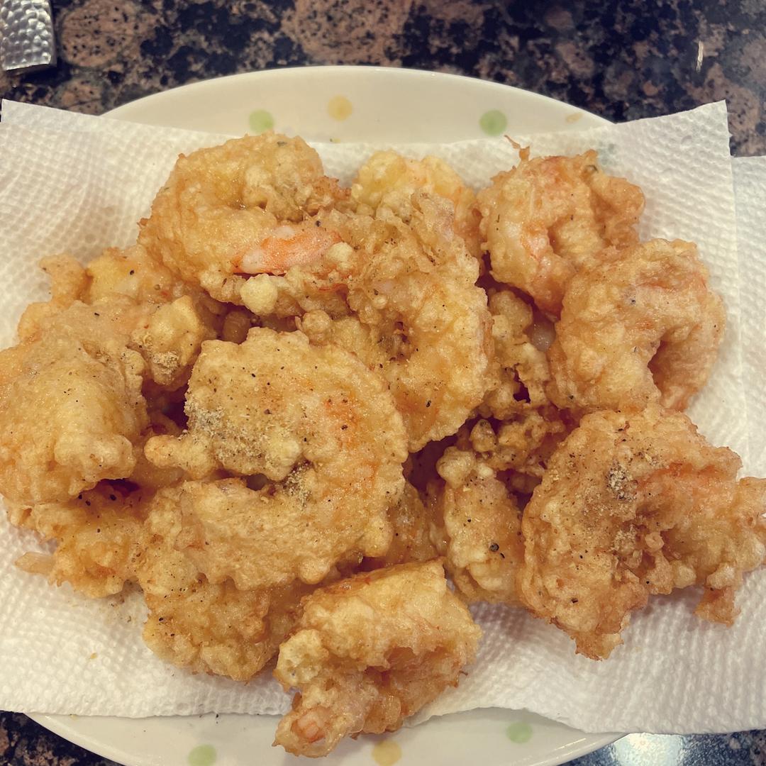 椒盐软炸虾仁～孩子们爱吃的营养美味