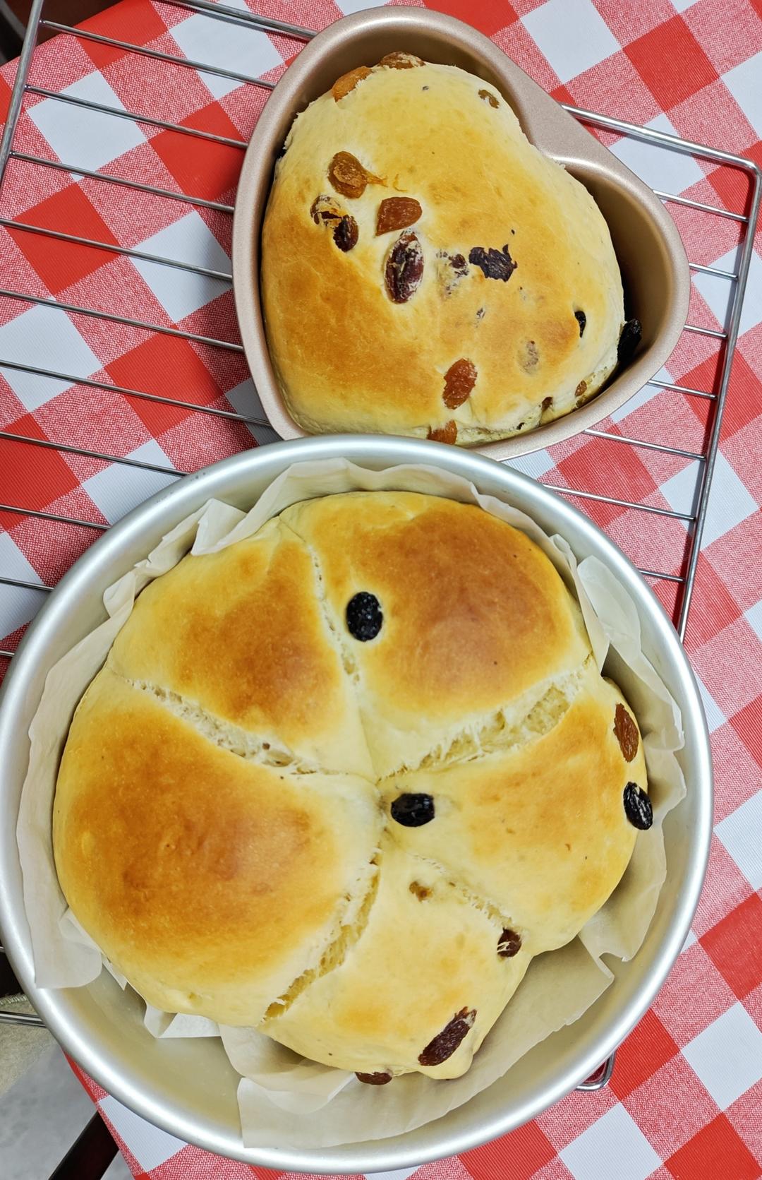 葡萄干面包呀真呀么真简单！