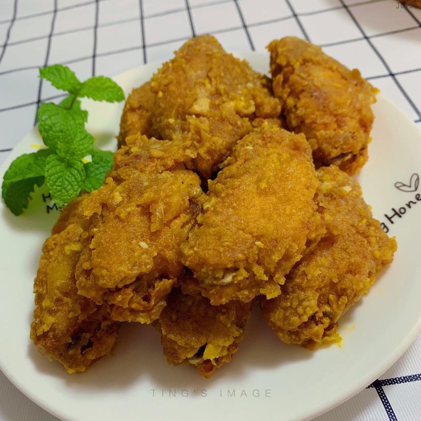 金灿灿咸蛋黄焗鸡翅