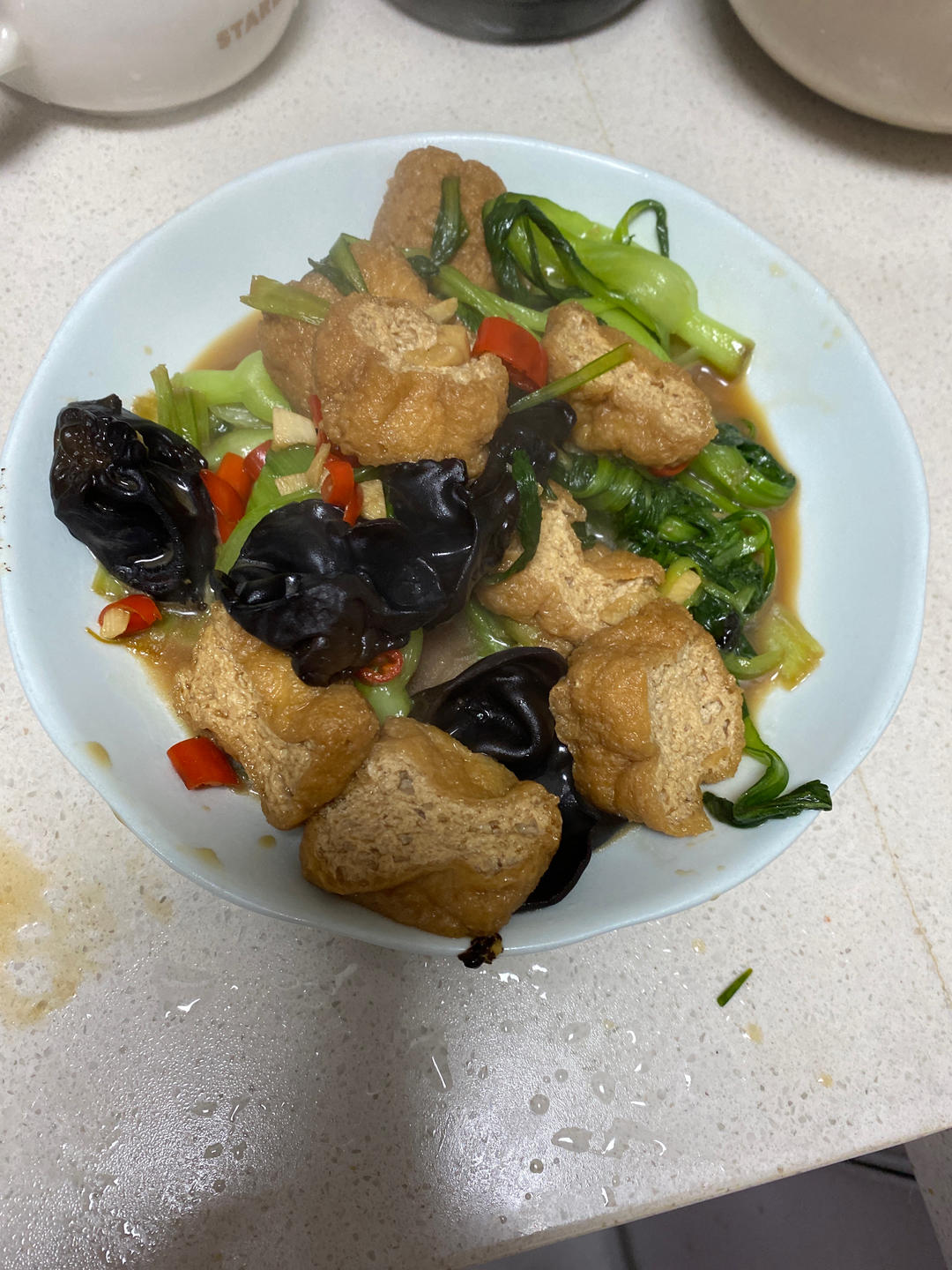 青菜油豆腐