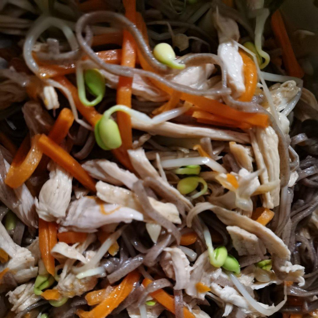 快手减脂餐❗️爆好吃的凉拌鸡丝荞麦面