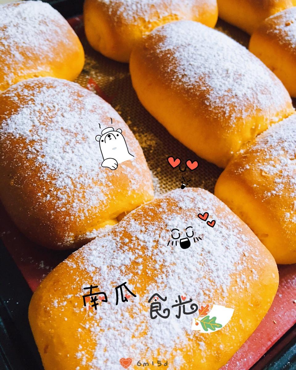一次发酵低糖无油南瓜面包